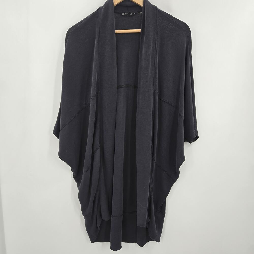 Athleta Women Lagenlook Minimalist Ethereal Cocoon Wrap Cardigan Sweater XSP